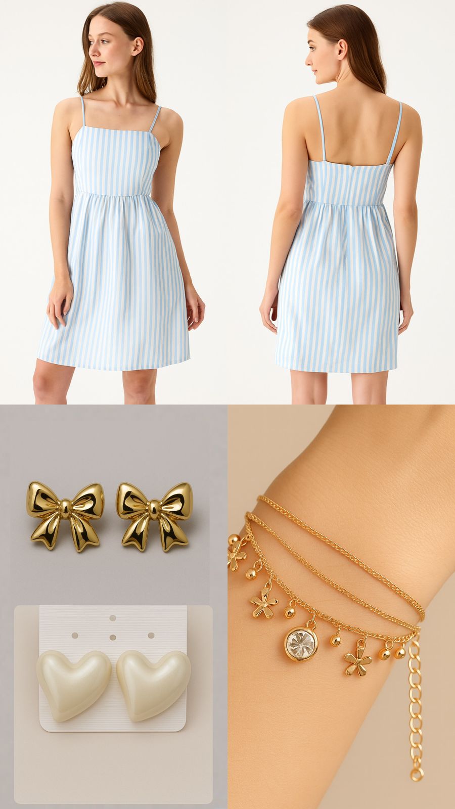 Striped dress combo