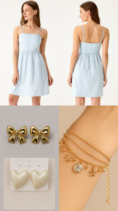 Striped dress combo